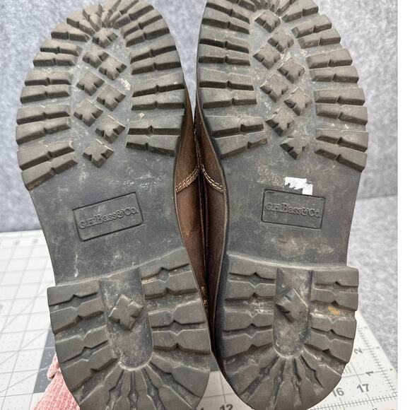 G.H. Bass & Co. David Brown Leather Lug Sole Slip On Loafer Men 10 - Picture 8 of 8